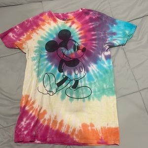 rainbow tiedye mickey mouse tshirt (small)